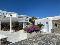 Front of hotel reception and restaurant area