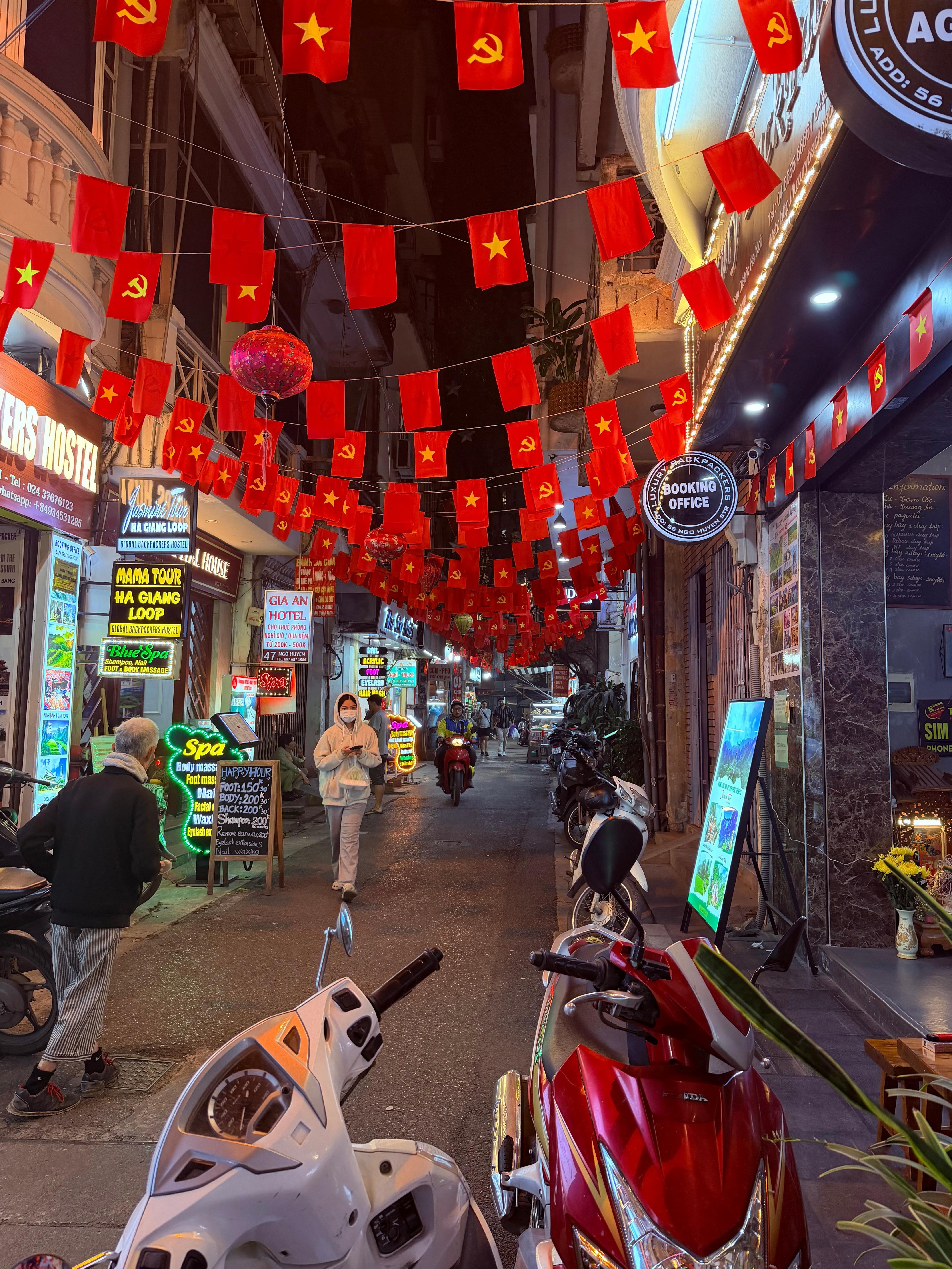 Narrow street leading to hotel