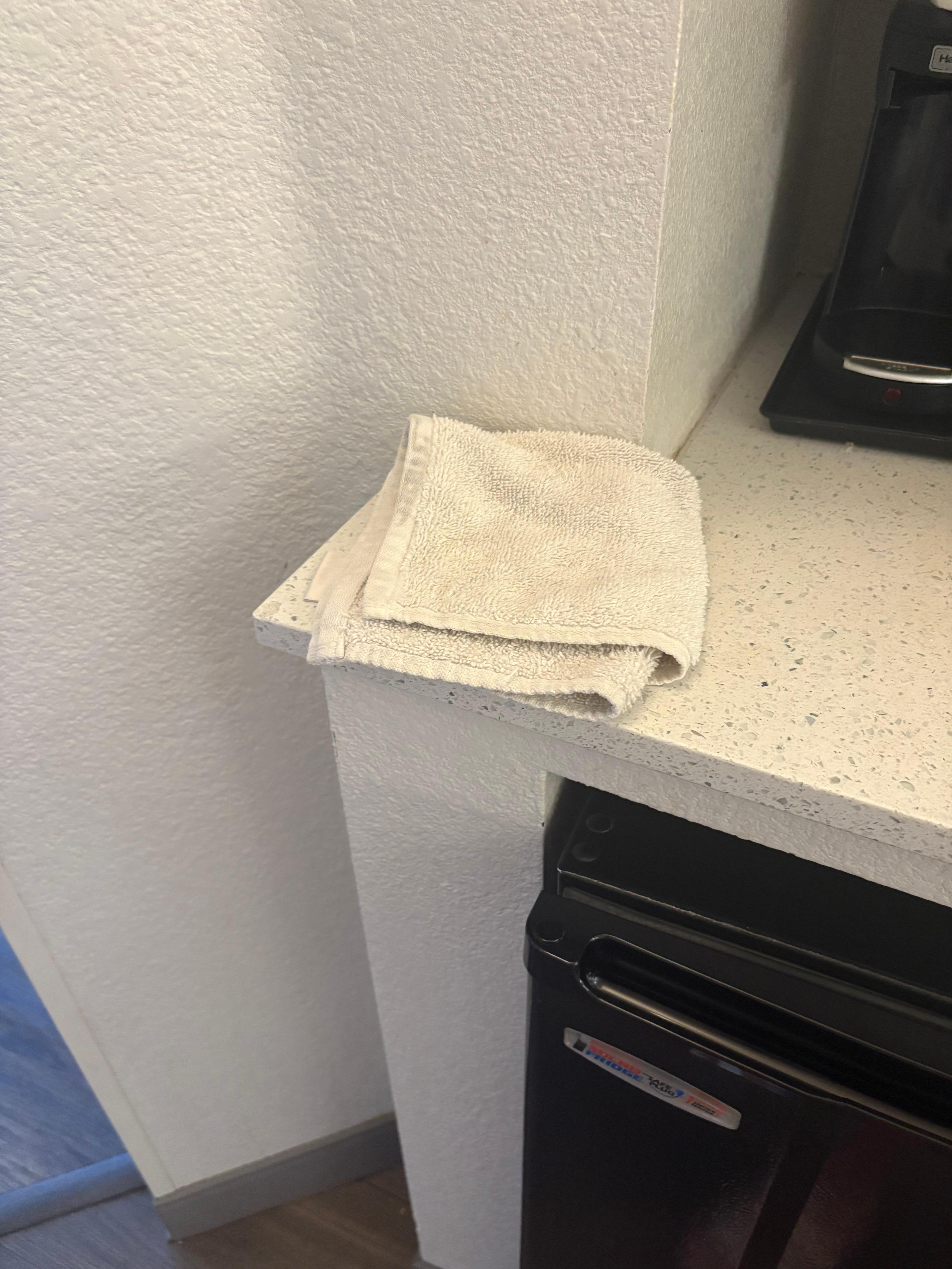 Dirty rag left in our room by housekeeping 