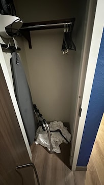 Dirty towels in closet