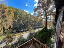 View from the deck outside of until on a beautiful fall morning