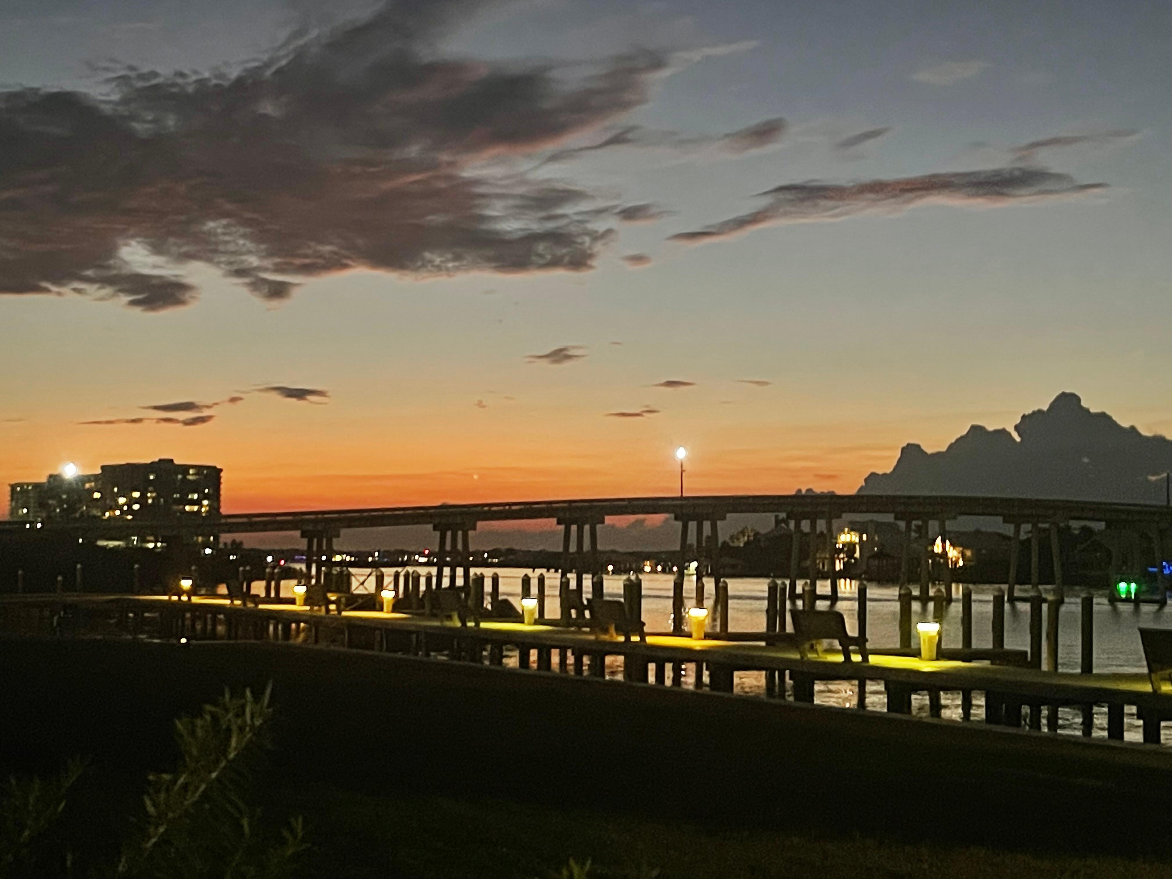 Sunset from dock