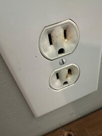 Burned outlet that started sparking!