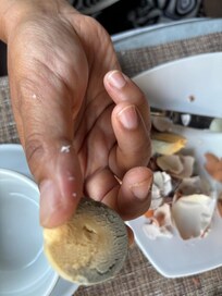 Boiled egg yolk is black