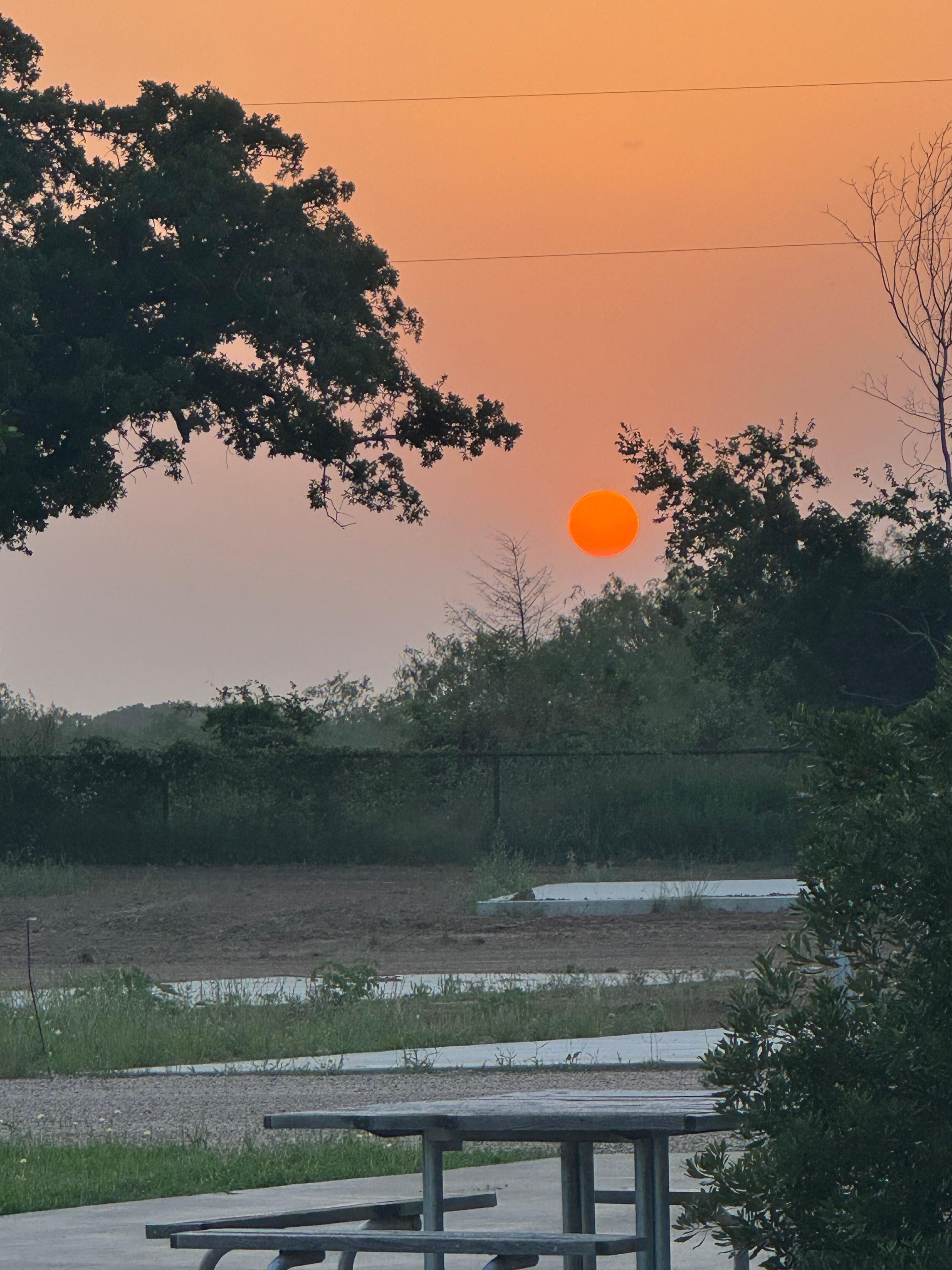 Sunset from our cabin