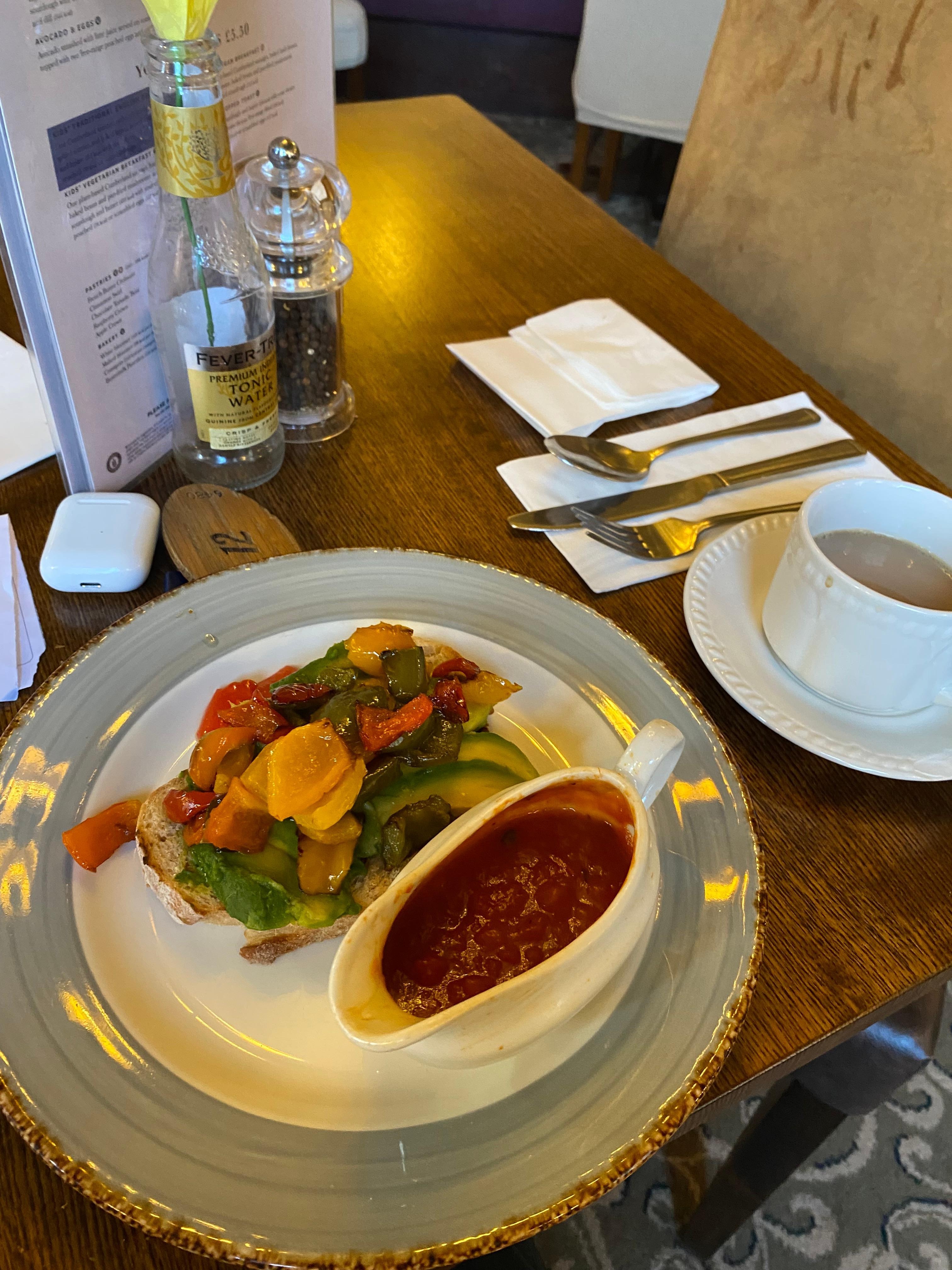 Breakfast - Avocado on sourdough toast