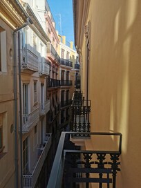 The view to the alley from our room.