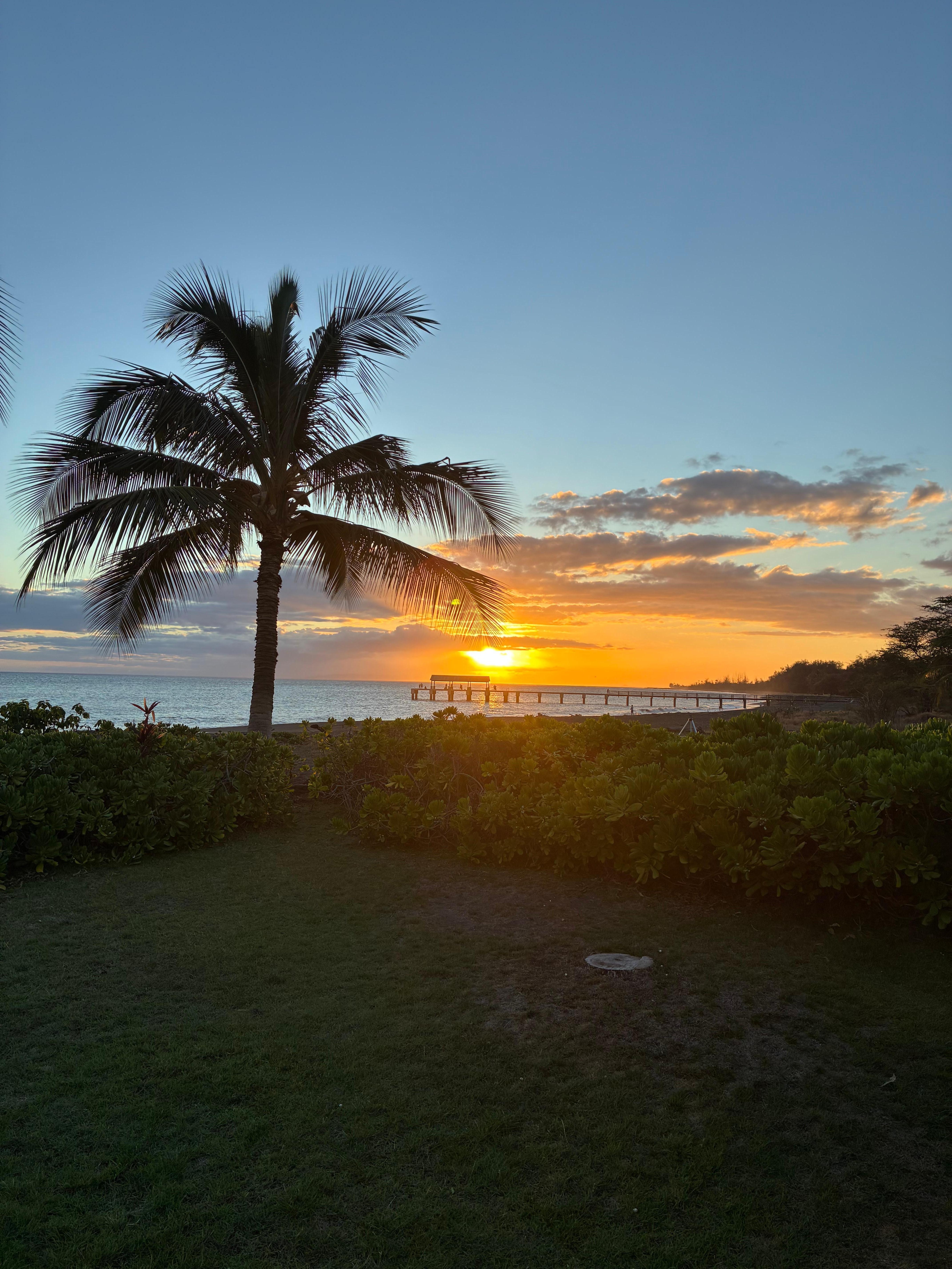 sunset from back deck!!! Loved the deck!
