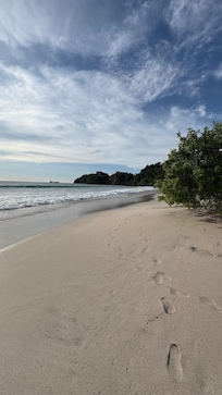 Beach behind hotel