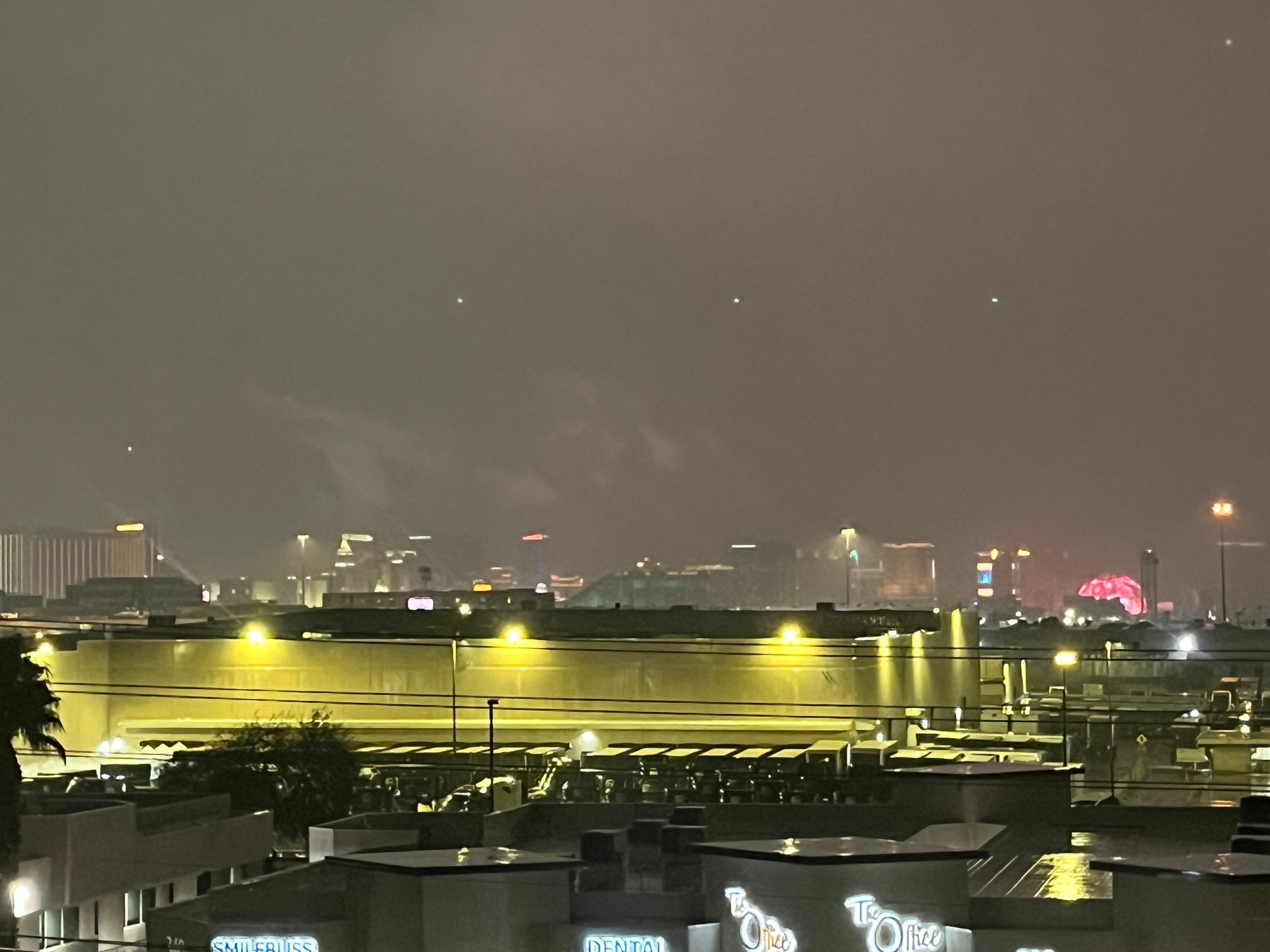 New Year’s Eve strip fireworks view 