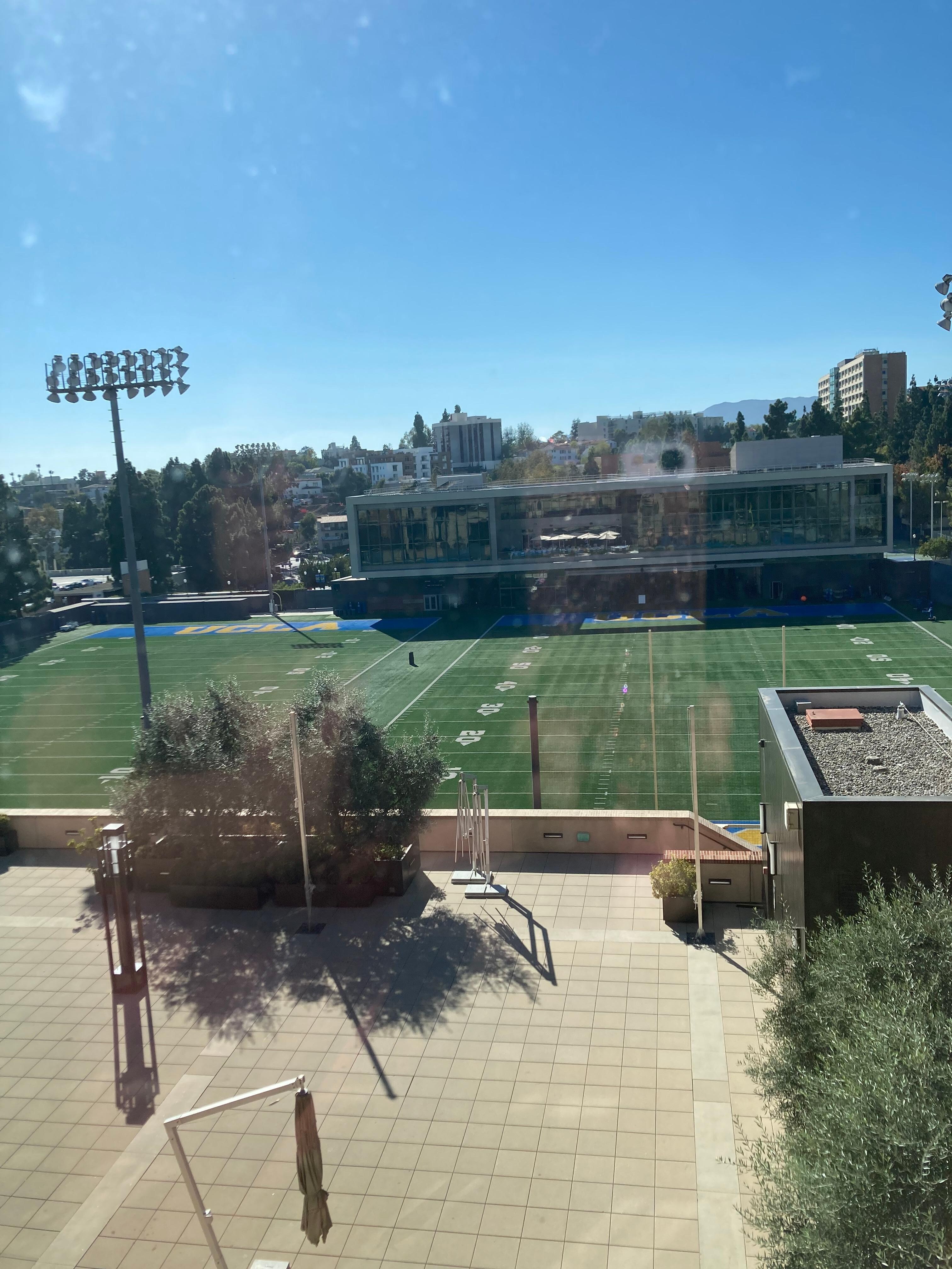 View from the 6th floor, UCLA practice field!!
