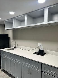 The unfinished kitchen