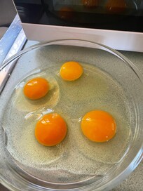 Fresh farm eggs collected this morning