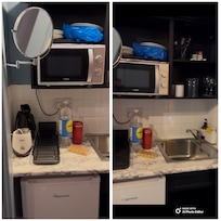 Decent size fridge no toaster or hot plate