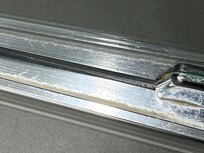 Water stains and calcium build up from heavy water