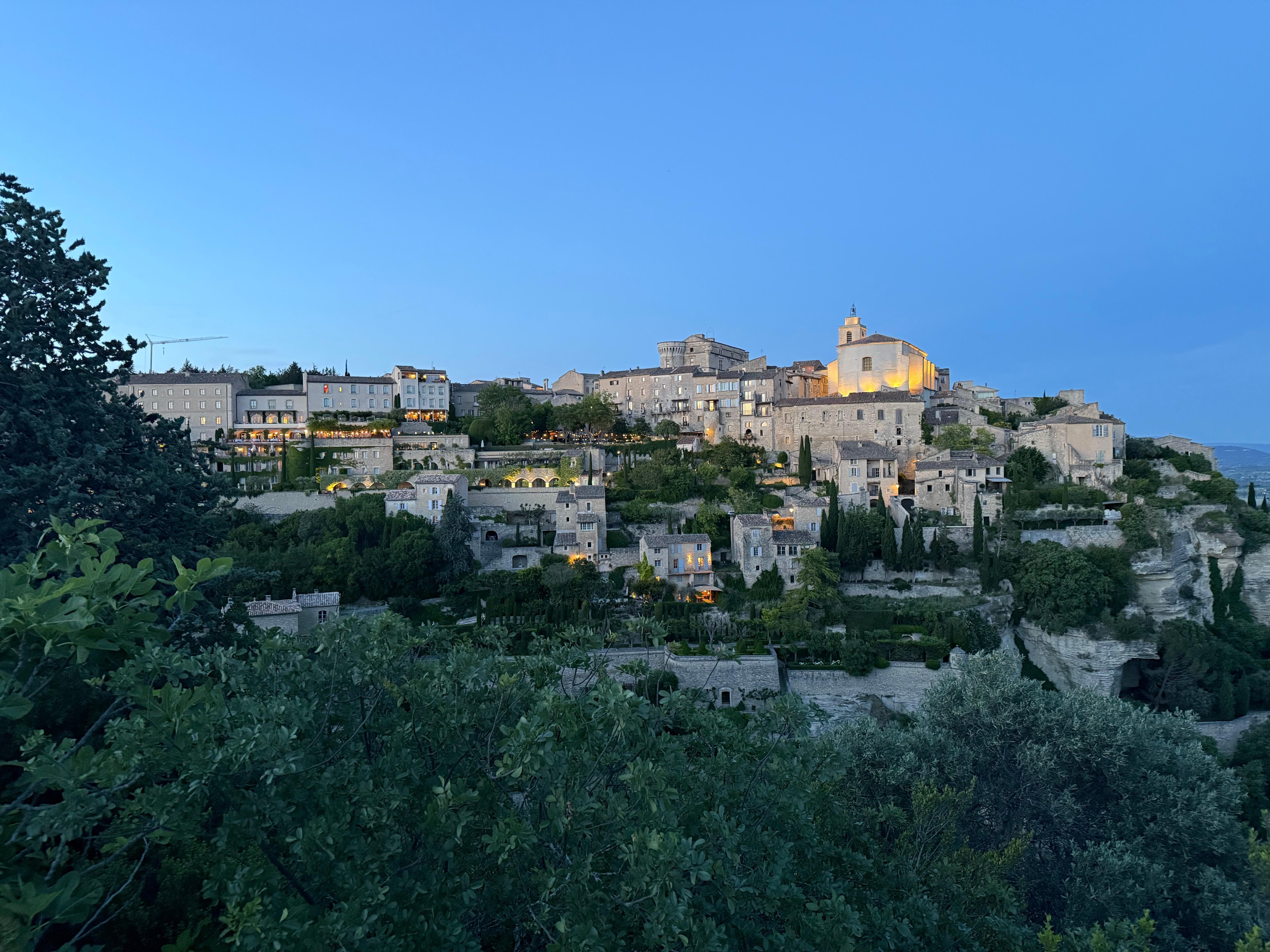 View in evening from home of Gordes.