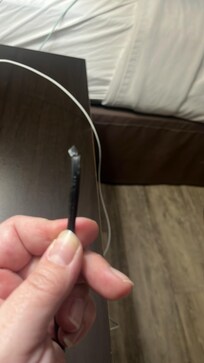 The phone line someone cut.