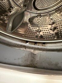 Some of the stains inside stinky washing machine