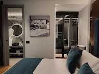 Master bedroom with modem built-in closet