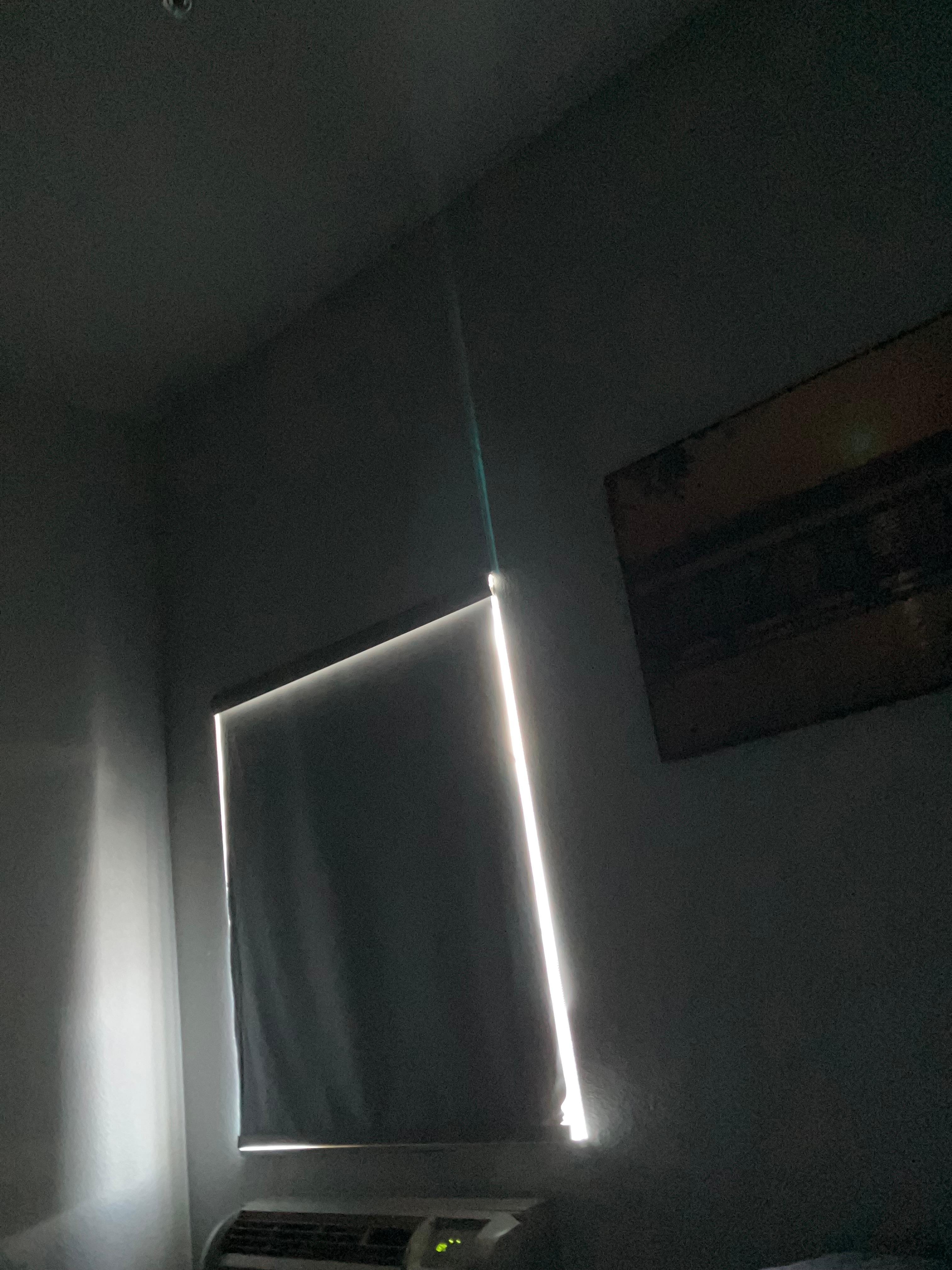 No blackout curtains and if you wanted decent light in your room, you had to open the window to be able to see.