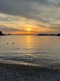 Sunset from beach in front of property