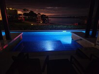 Night-time view from the room.