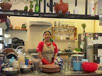 The kitchen at hotel Corazón
Making breakfast!!