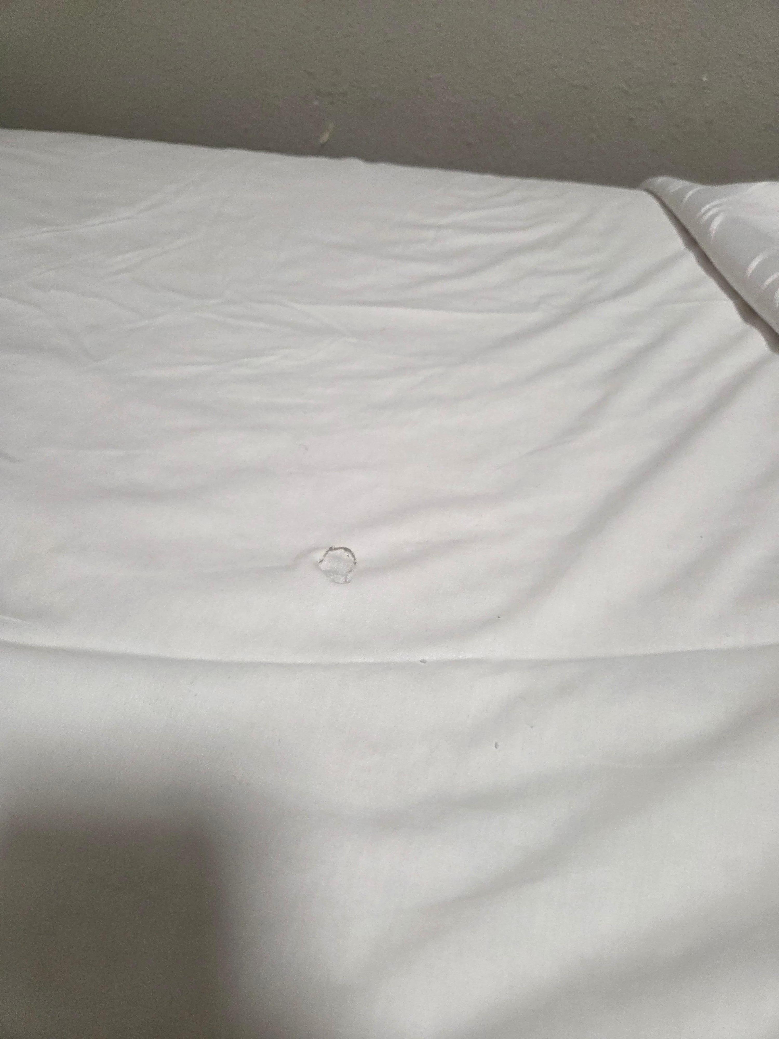 Hole in dirty sheets