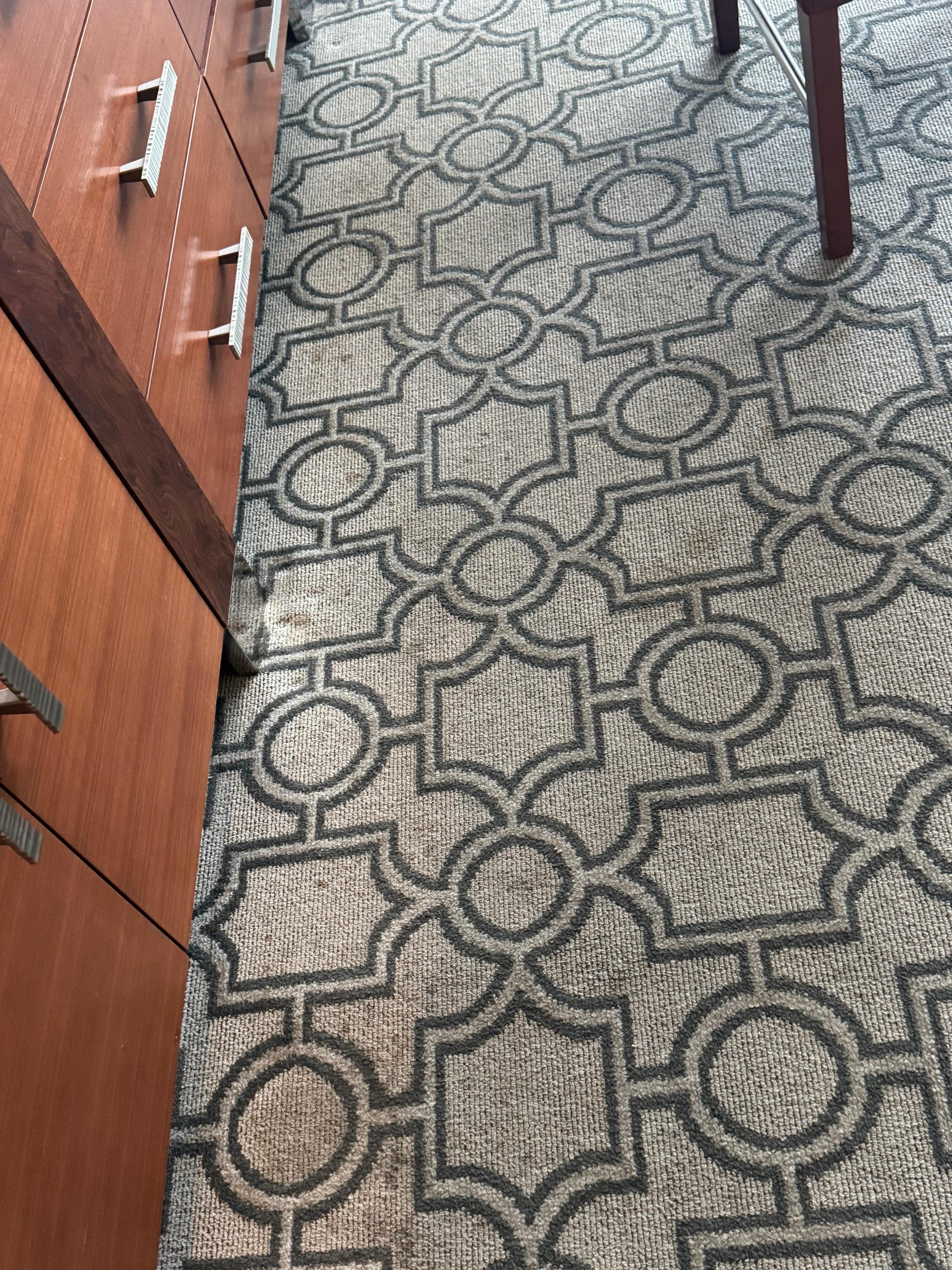 The carpets are stained and haven’t been clean