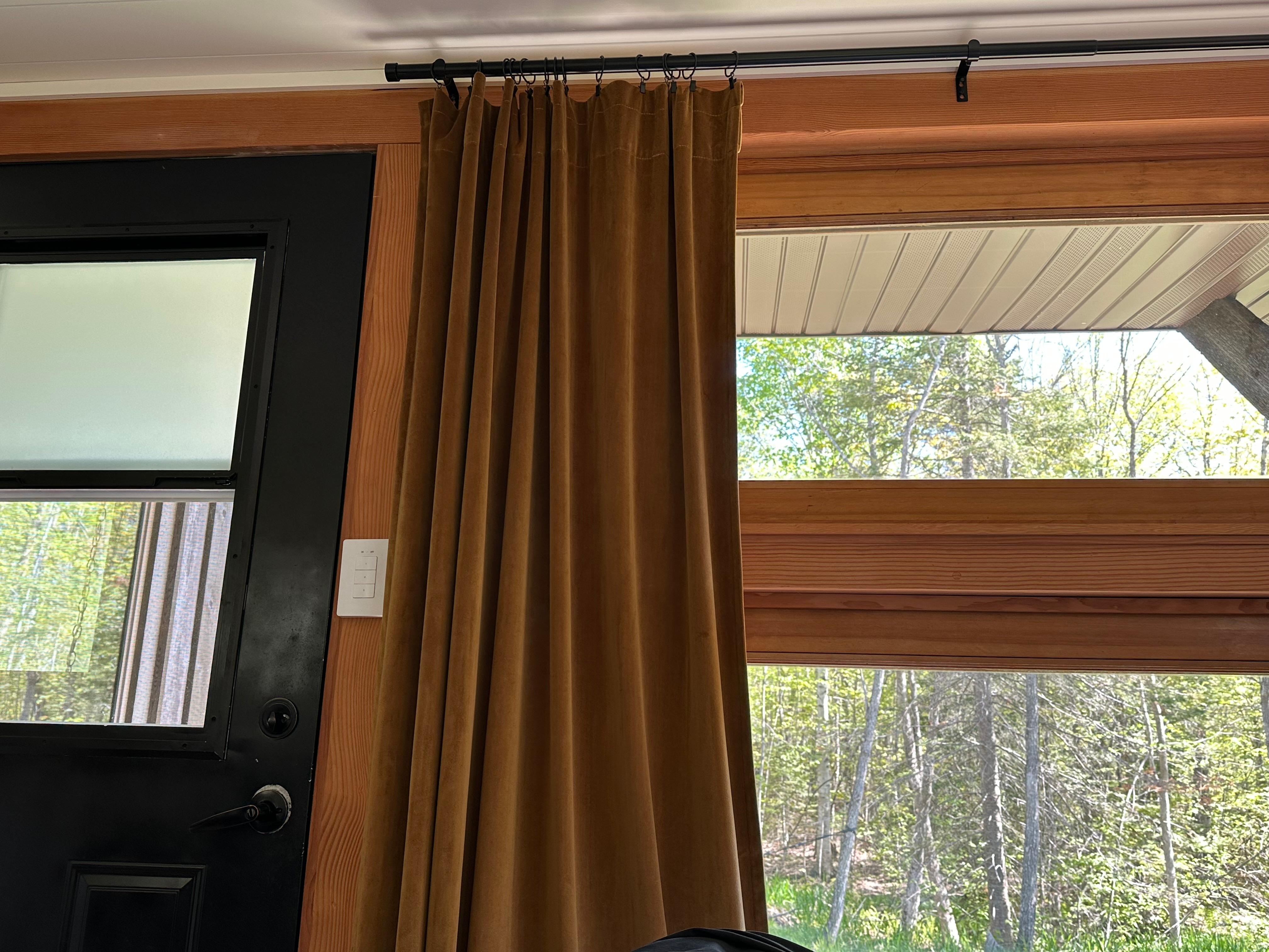 Velvet curtains