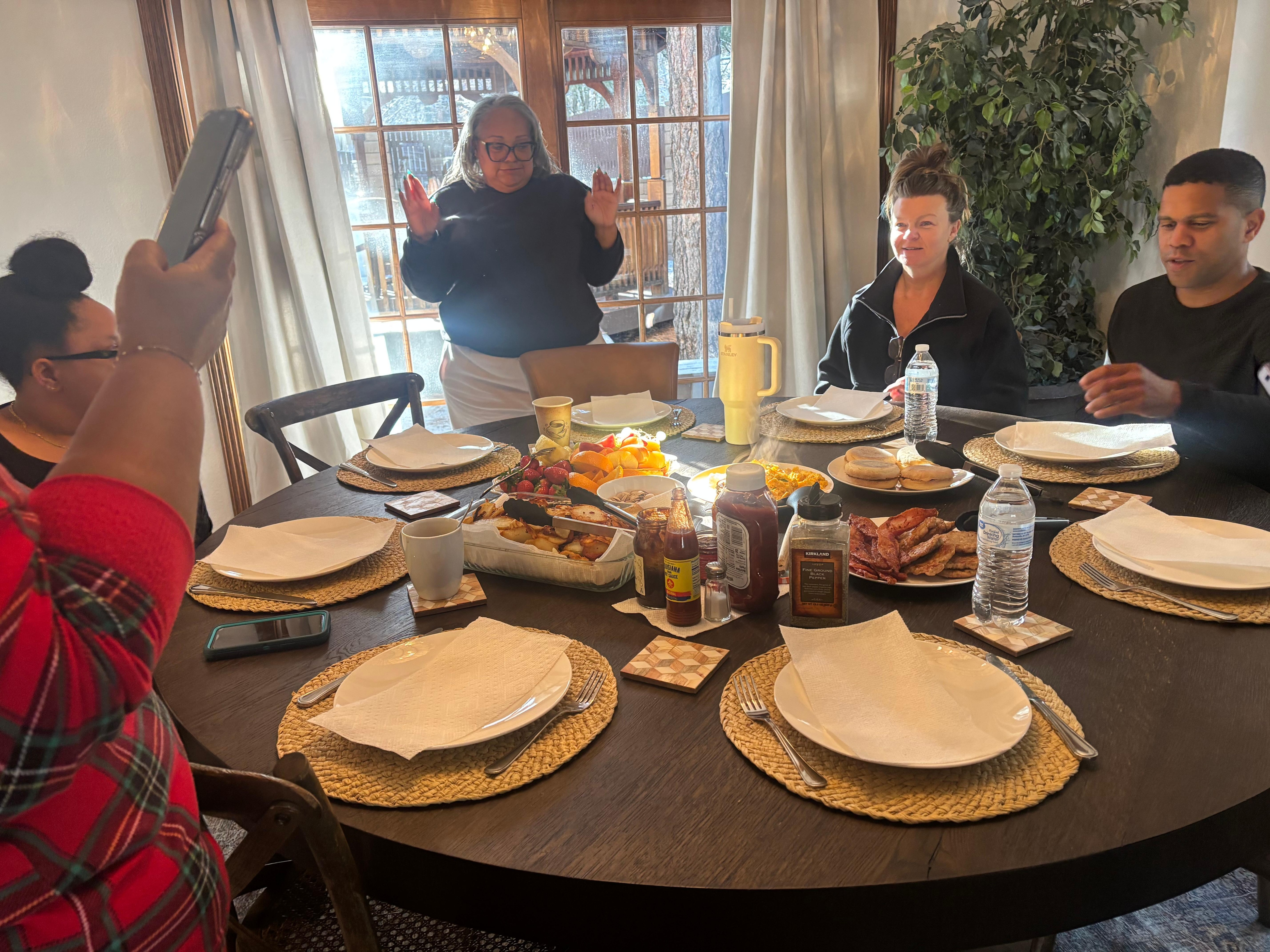Loved that we could all sit and enjoy breakfast together 