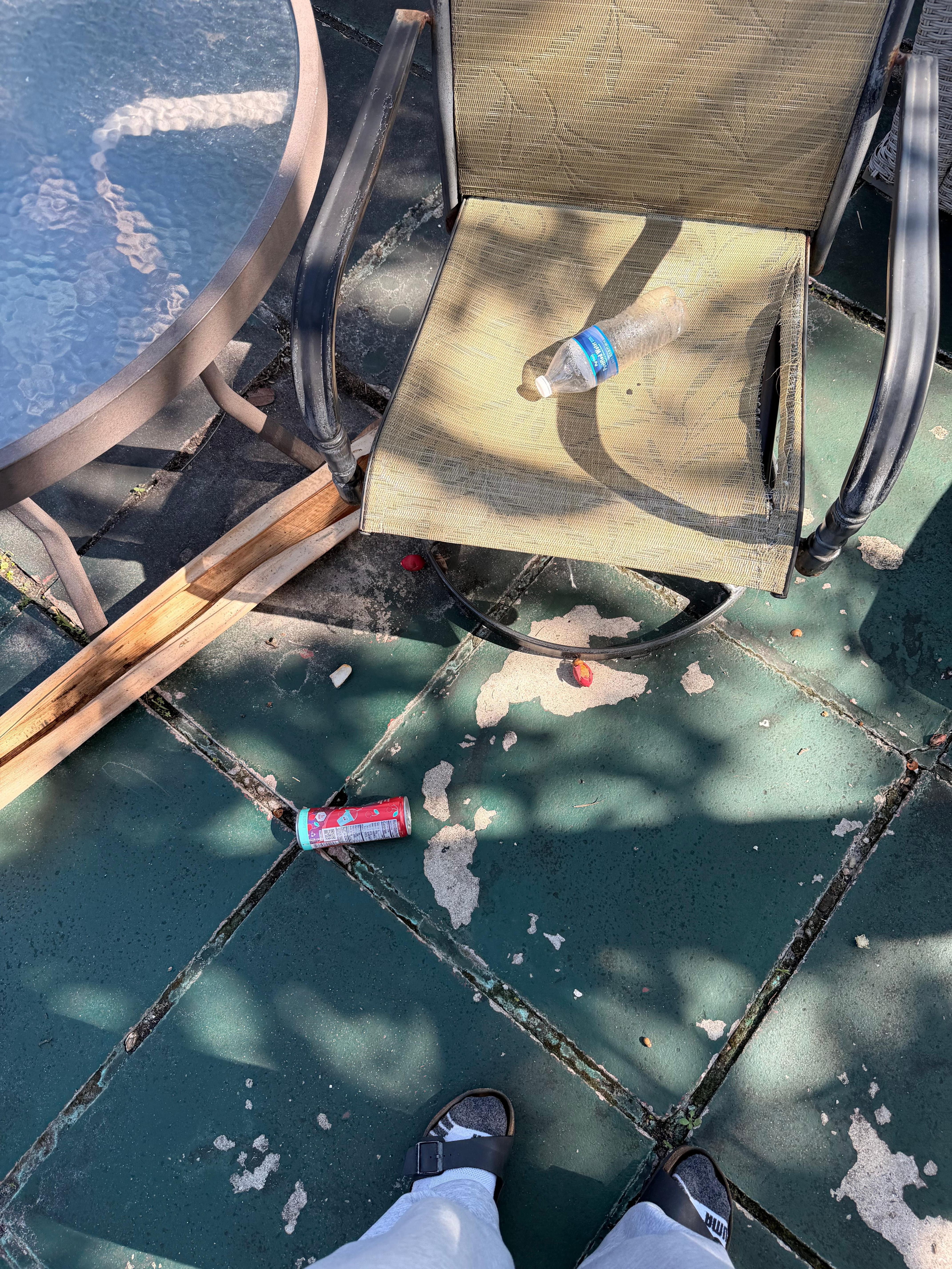 Garbage all in the outside 