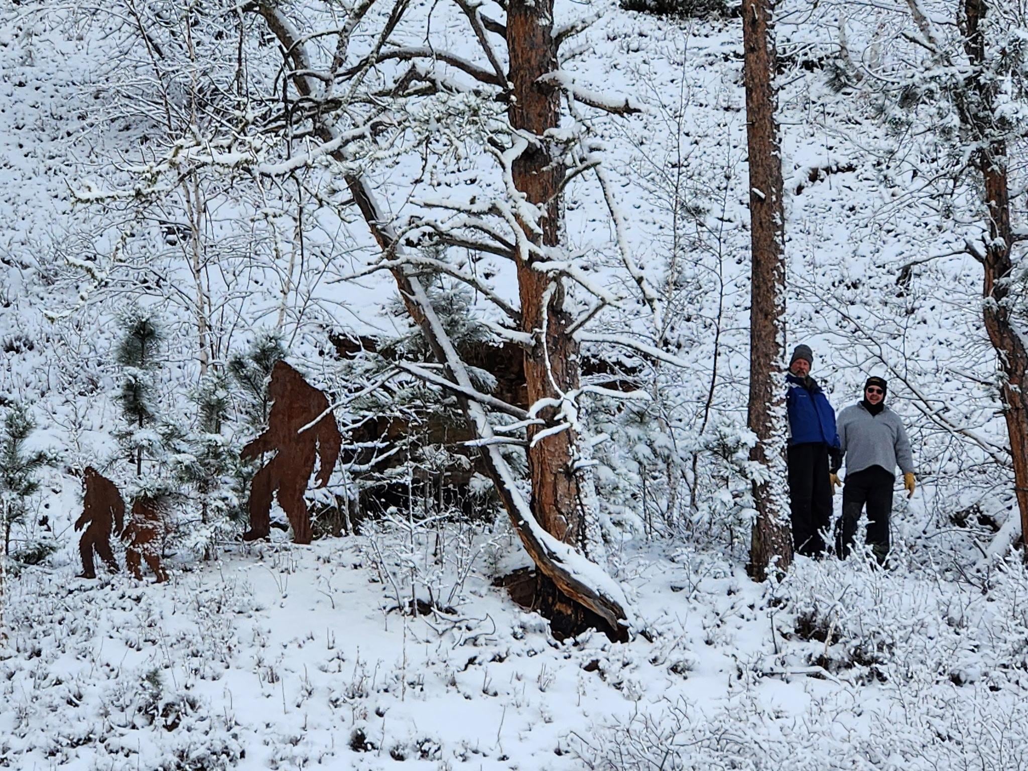 By the mine, big foot says hello. 