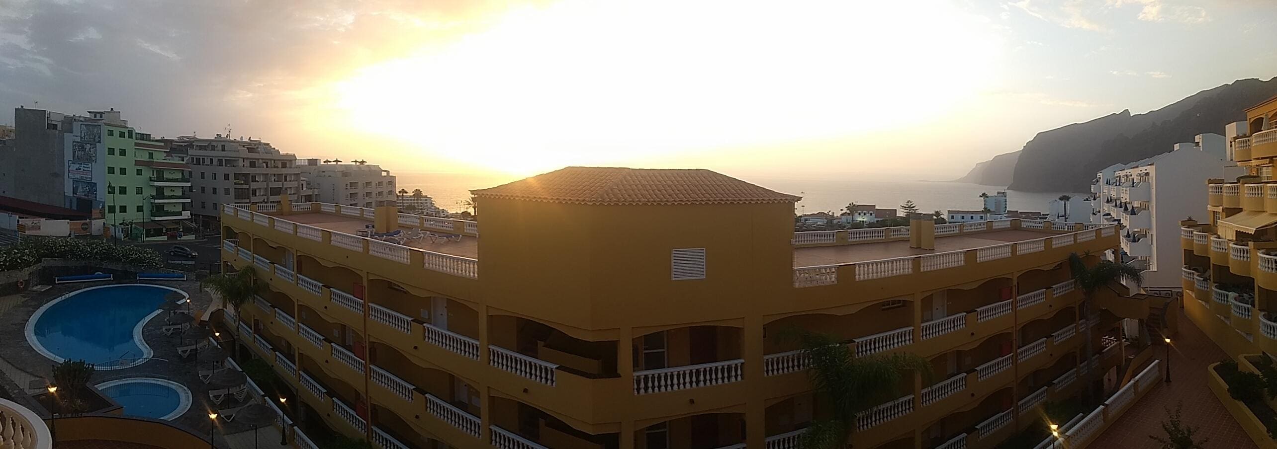 Sunset from our balcony.