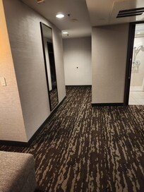 Hallway from door into living room - lot of wasted space here, but enjoyed more room than not.