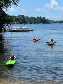Provided kayaks for adults and kids!