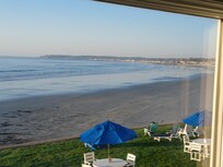 Looking out the hotel room window.