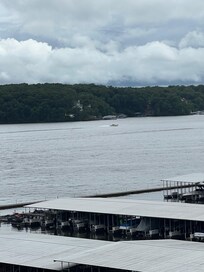 Watching the cigarette boats from the screen porch.