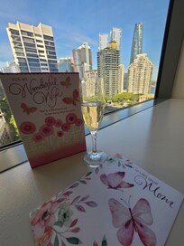 City views as I enjoyed my bday champagne.