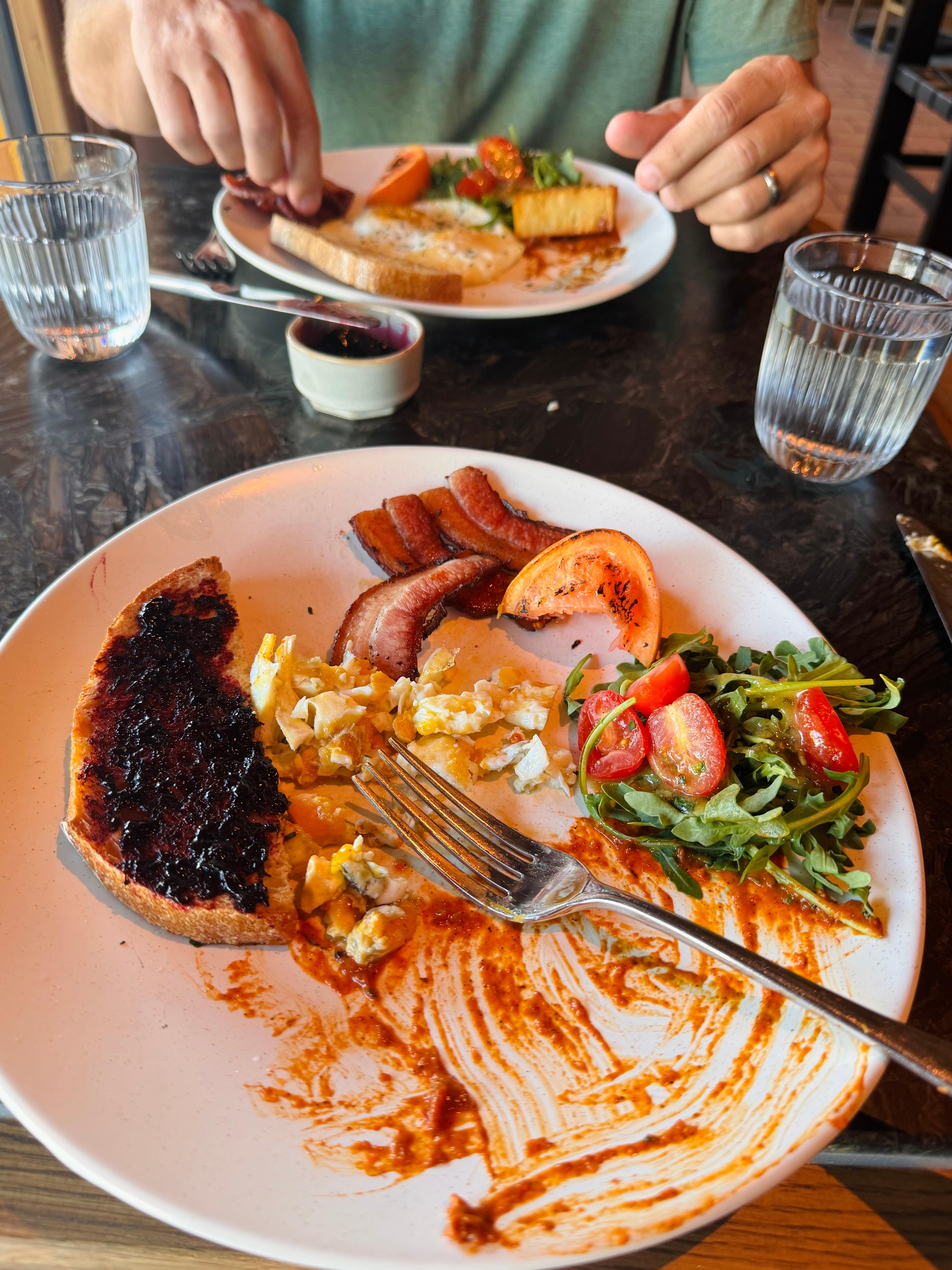 Breakfast at Good Folk, restaurant inside the hotel