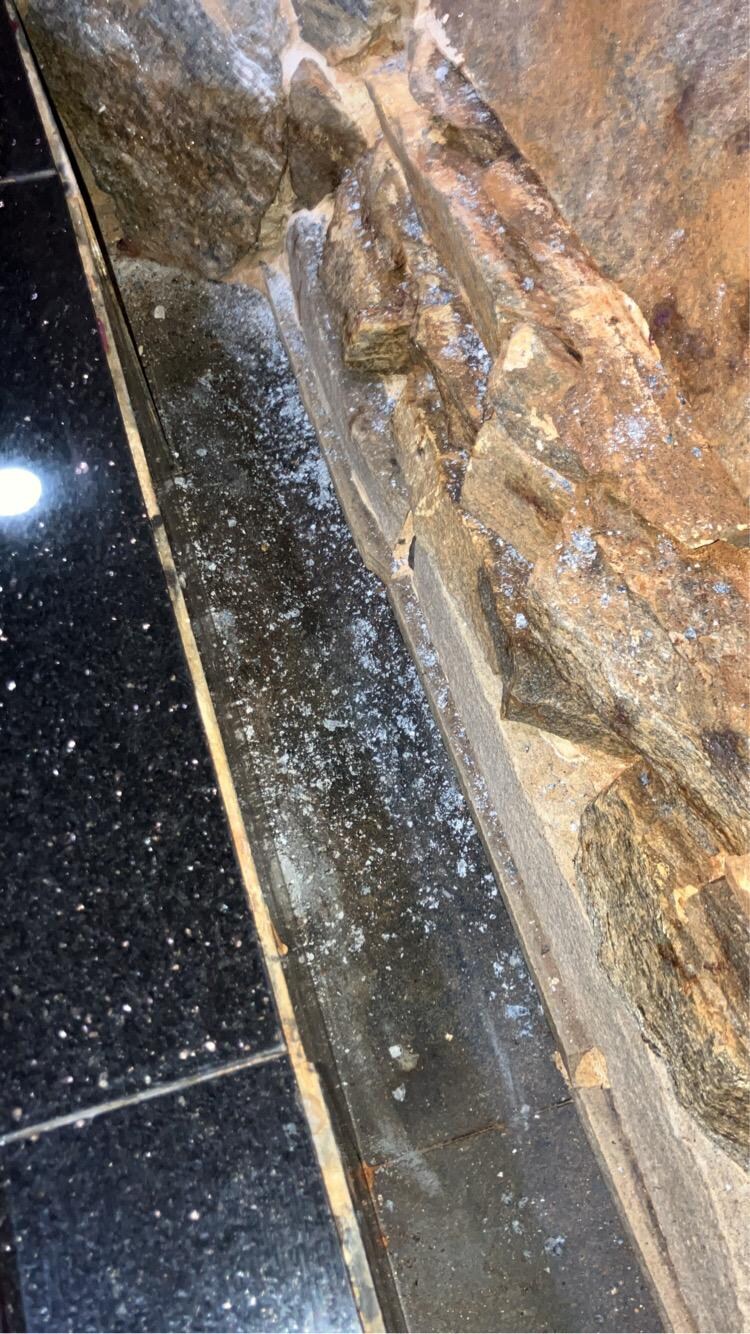 Beside tub used as ashtray not cleaned