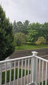 Looking out of the balcony at the park.