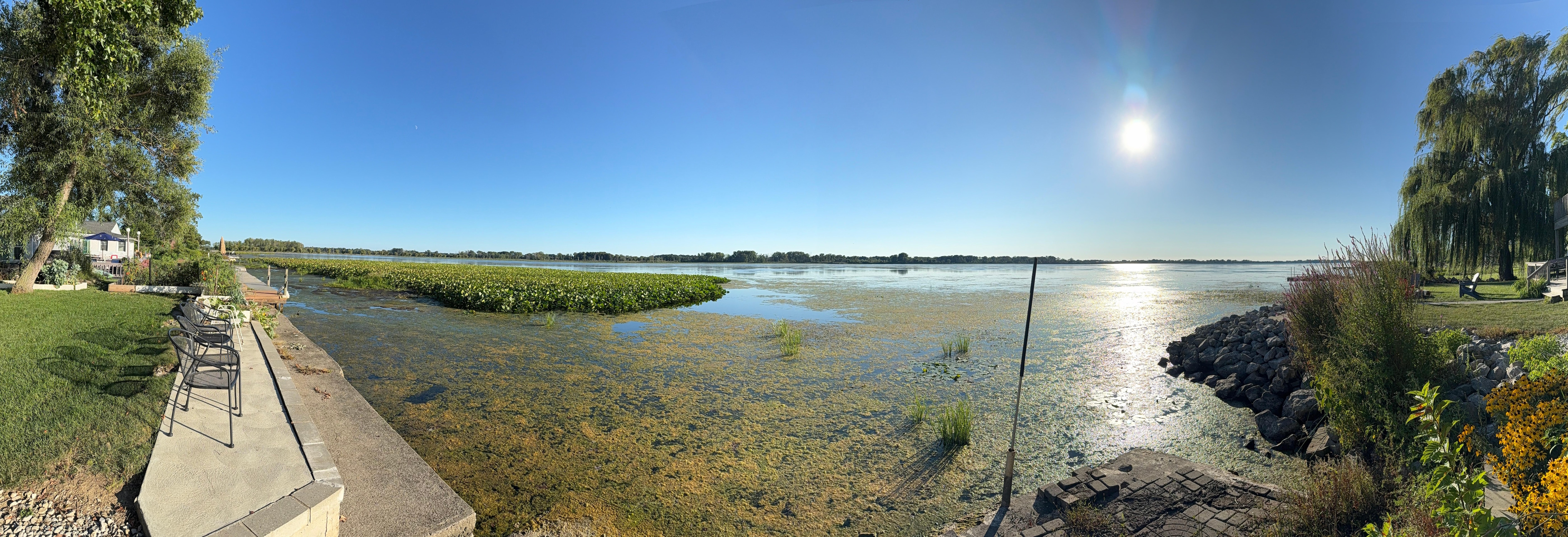 View of the East Sandusky Bay about 100 feet from the cabin. 
