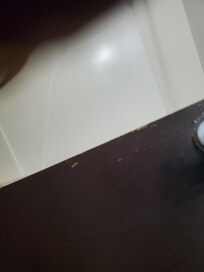 Dust on the head board picture thing above bed