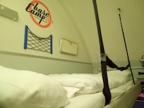 Oberbett Schlafwagenabteil