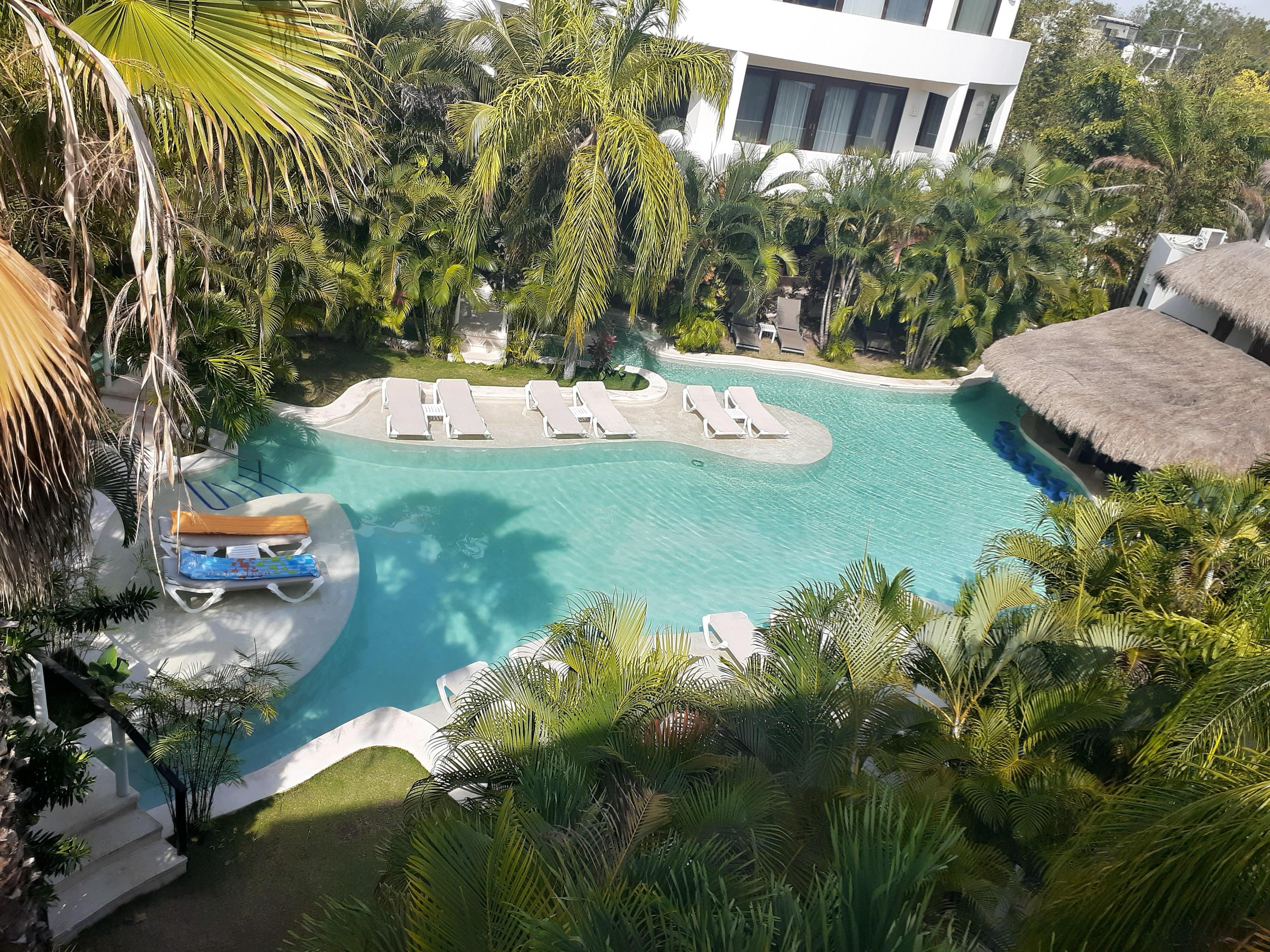 Pool below our balcony.