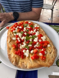 Margherita pizza! The crust was amaze-balls
