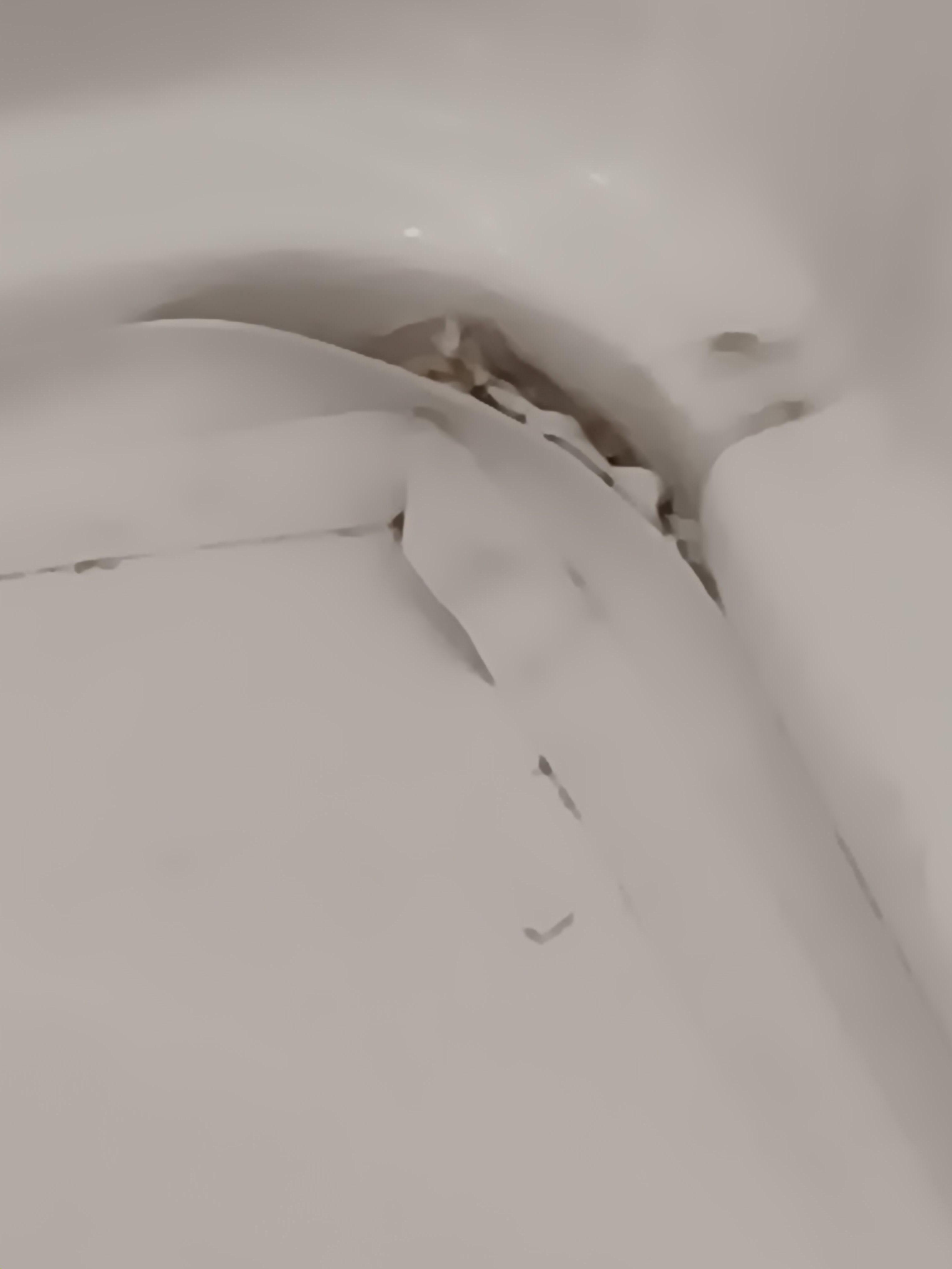 More mold around the tub.