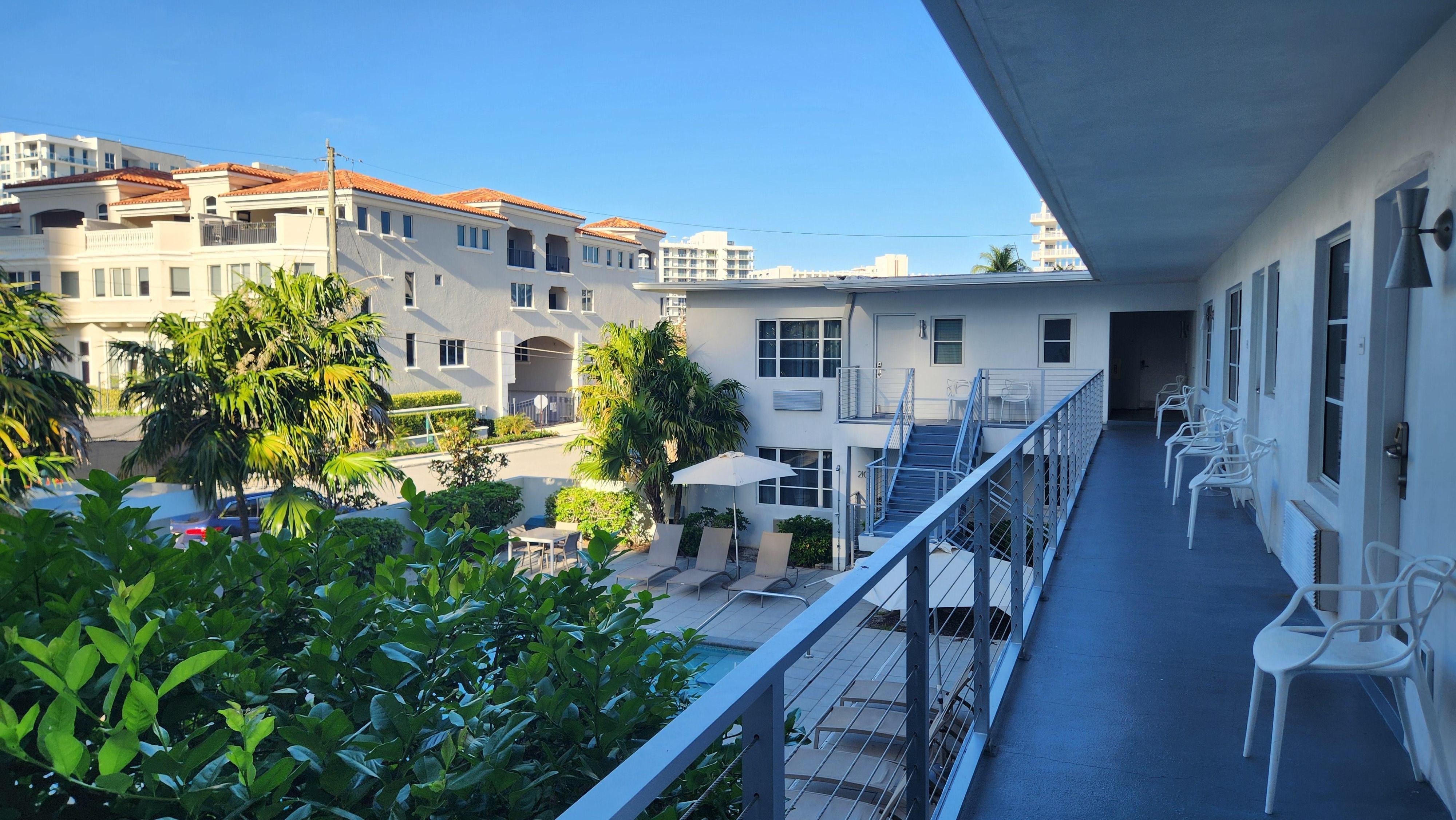 Pool area at south building