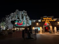 Next to Rain Forest Cafe with the only Rain Forest boat ride